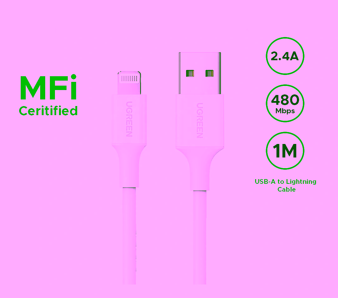 Ugreen USB to Lightning cable Sri Lanka, 1m MFi certified