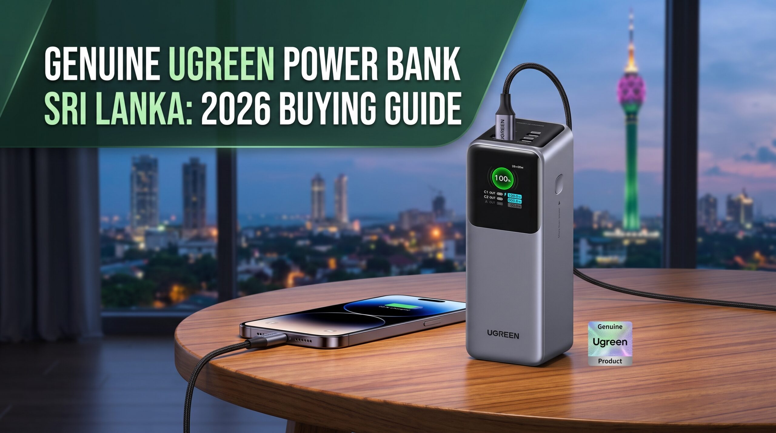 Genuine Ugreen power bank Sri Lanka range, 5000mAh to 25000mAh